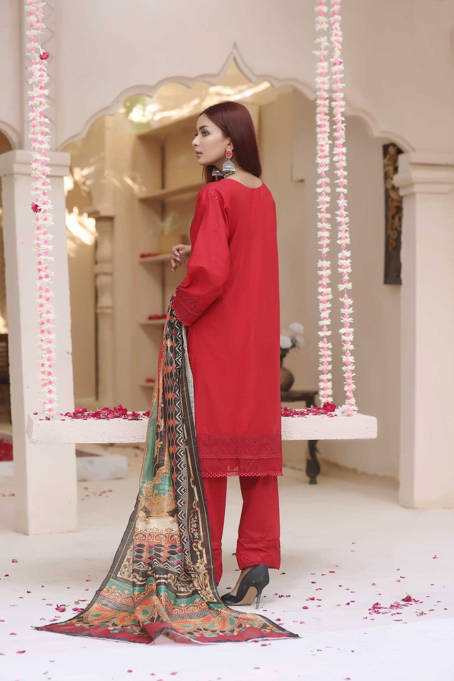 3 Piece Stitched Embroidered Chickenkari Lawn-ZAINAB FAZLANI