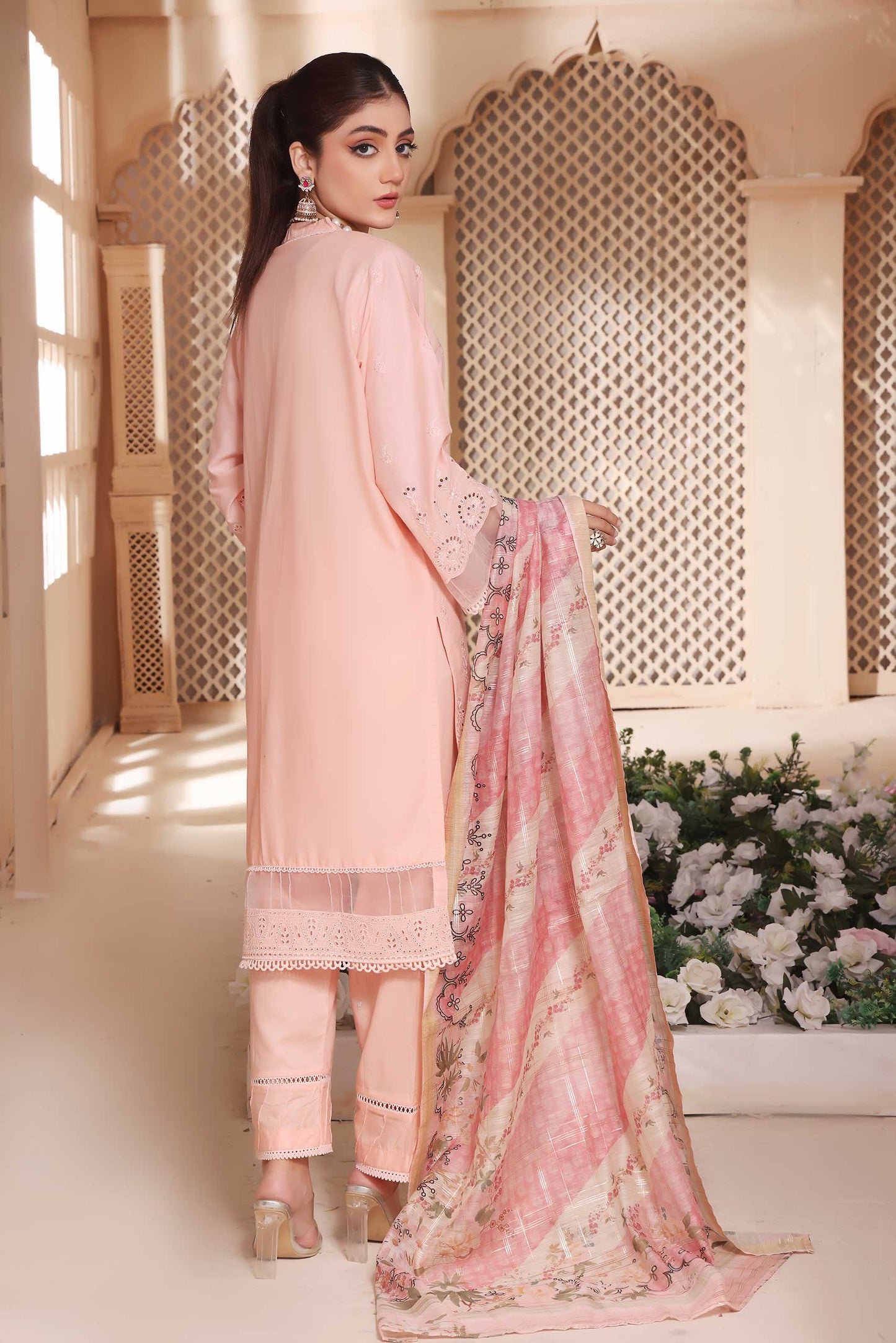 3 Piece Stitched Embroidered Chickenkari Lawn-ZAINAB FAZLANI