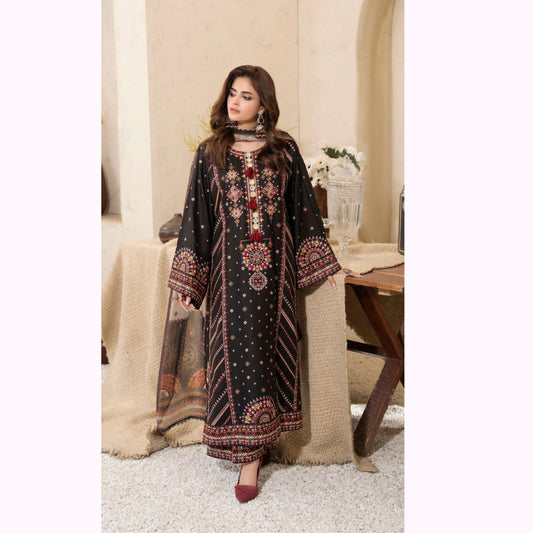 KC-1570 "Tabeer" Embroidered Festive Cambric Cotton Collection by Karma Collection