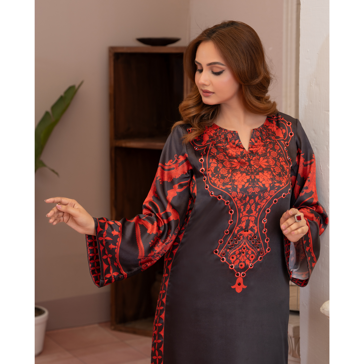 RA-16 2 Printed Silk Pakistani Co-Ords Set | Ready to Wear | Raniya.h