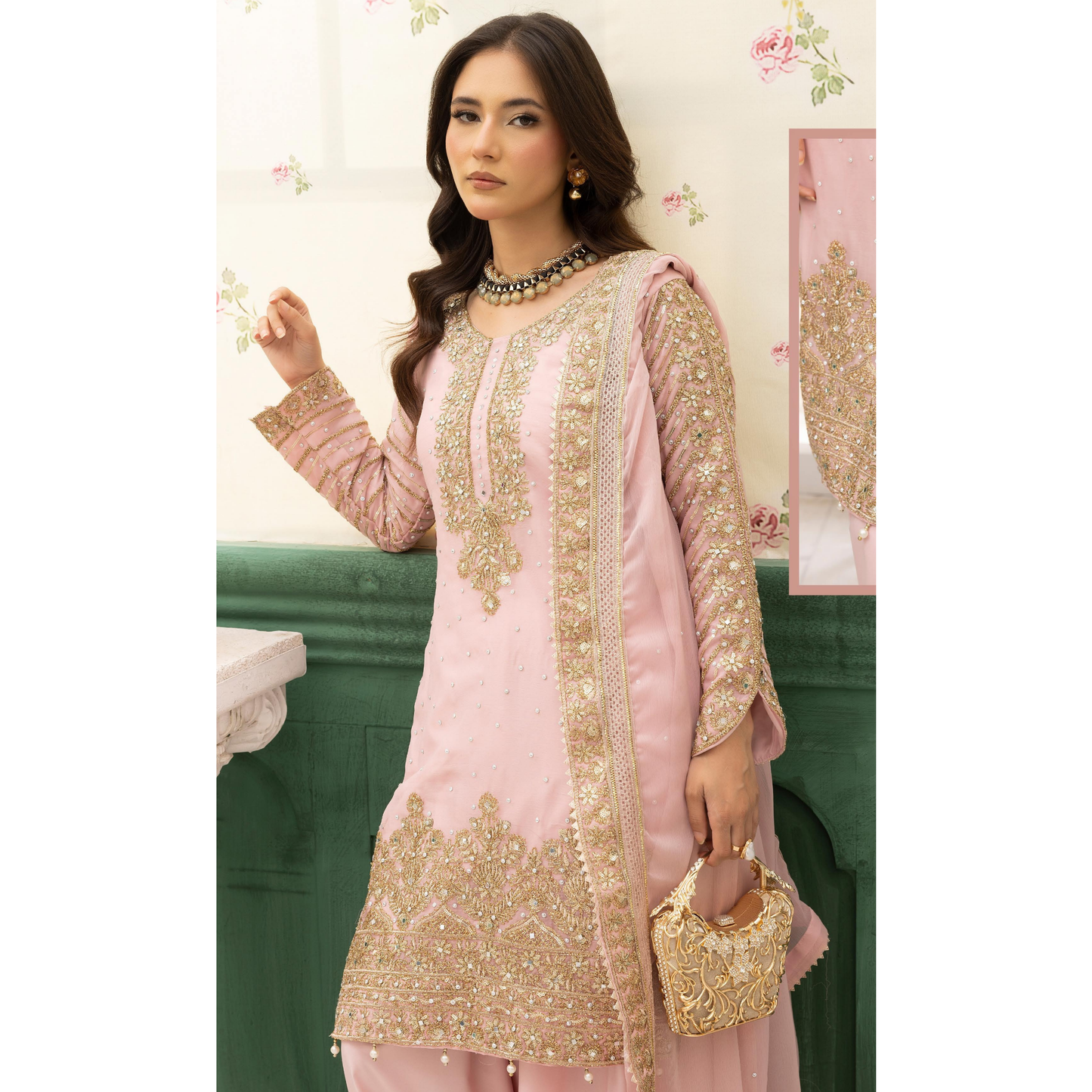 UMS-27 "NIDA LUX SHIFFON" Luxury Chiffon with Farshi Shalwar Collection | Ready to Wear | Simrans