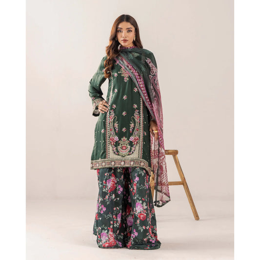 UTT-18 VOL 4 Embroidered Printed Linen Festive Collection by Traditional Thread