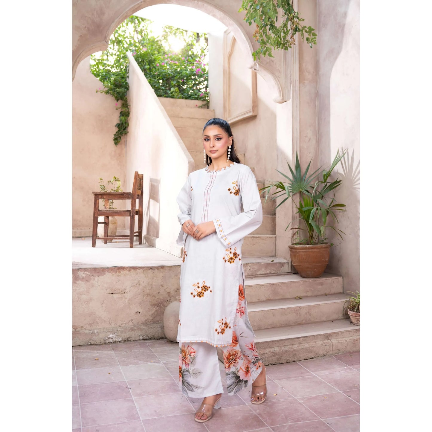 UMRZ-64 "Reat" by Rangz Embroidered Lawn Co Ord set collection| Ready to Wear Pakistani Asian clothes