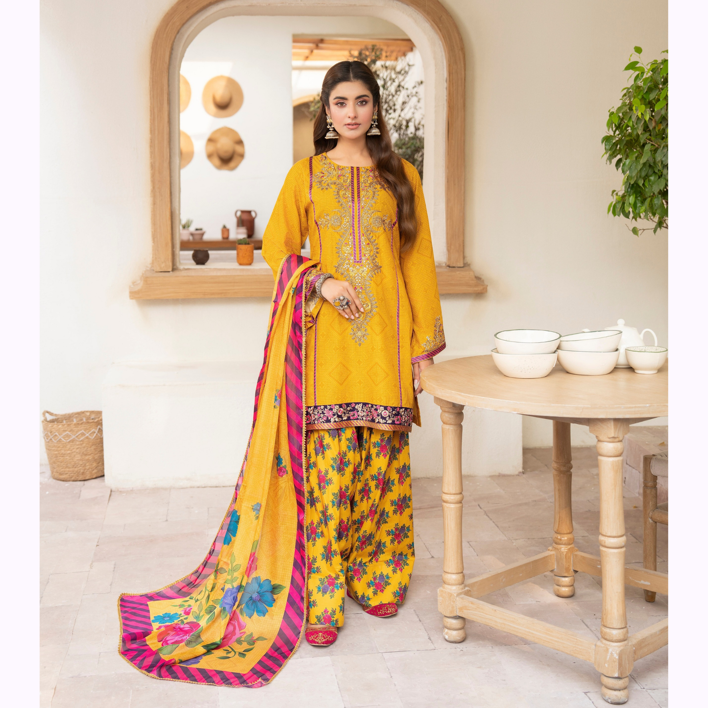 "Aina II" Embroidered Printed Lawn 3 Pc Collection by Karma Collection