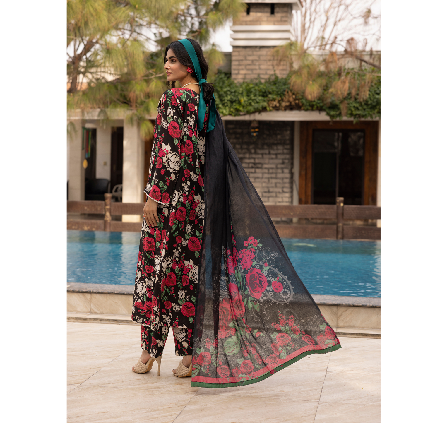UMS-32 Baroque x Simrans Printed Linen Collection | Ready to Wear | Asian Clothes