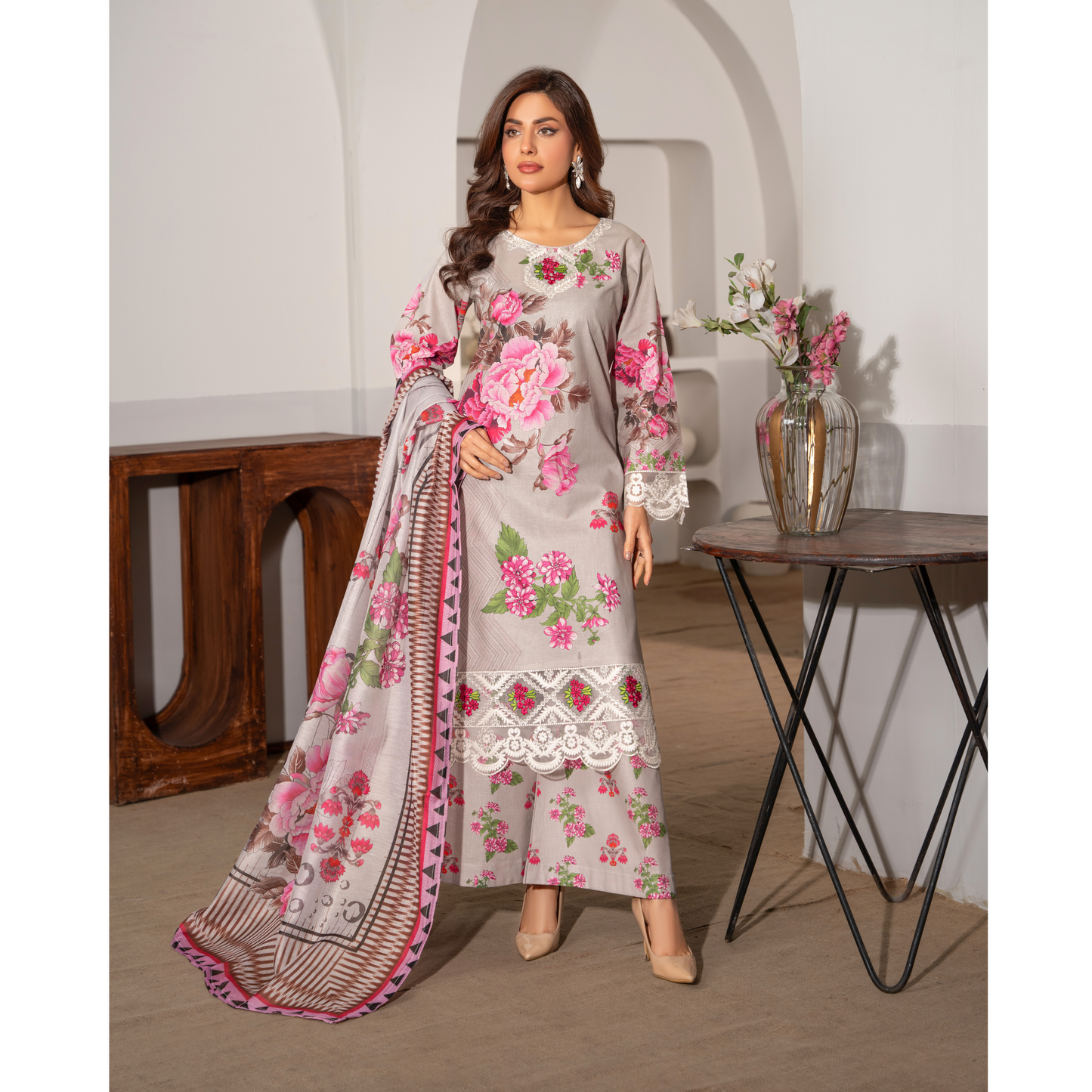 RA-14 3 Pc Embroidered printed Lawn Collection | Raniya.h |