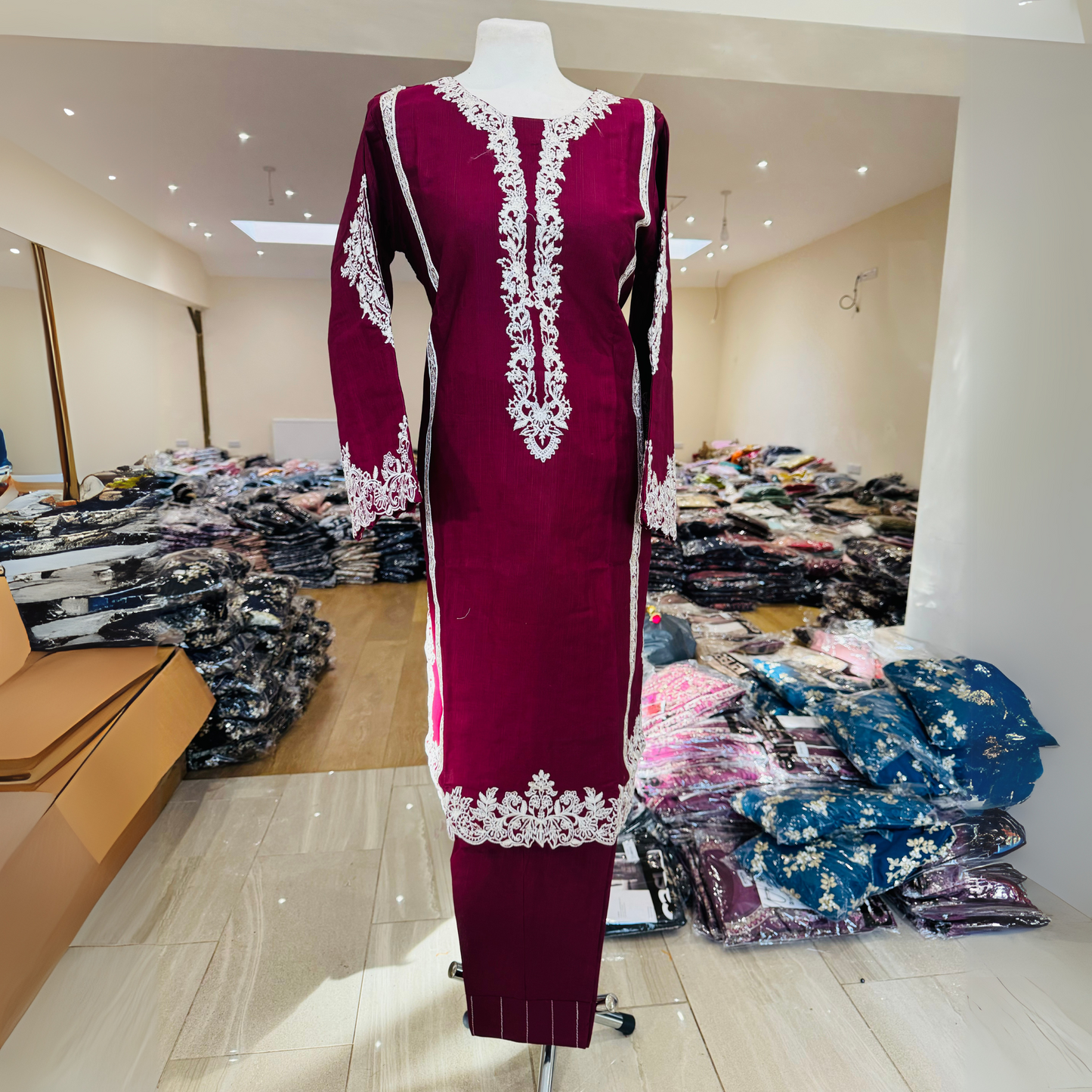 2 Pc Embroidered Khaddar Co-Ord Set | Ready to wear| Hayats