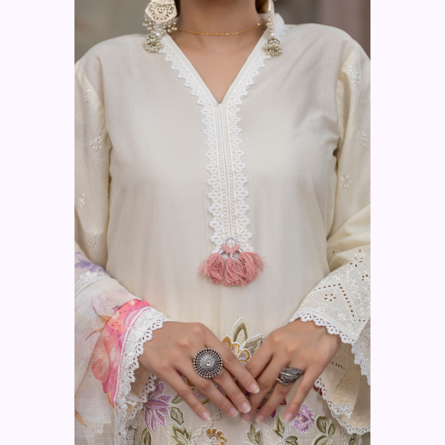 KC-1449 Trendy farshi Shalwar Embroidered Cotton Collection Ready to Wear 3 Pc - Karma Collection