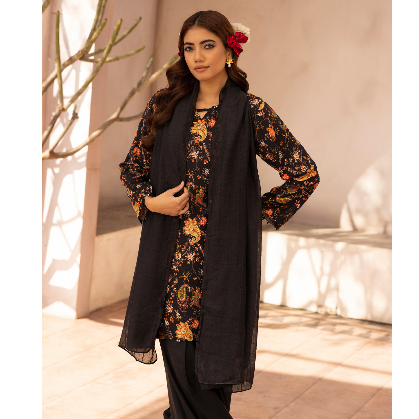 UMS-34 Mariyah Printed Linen 3 Pc Collection by Simrans asian clothes Casual Ready to Wear Pakistani dress
