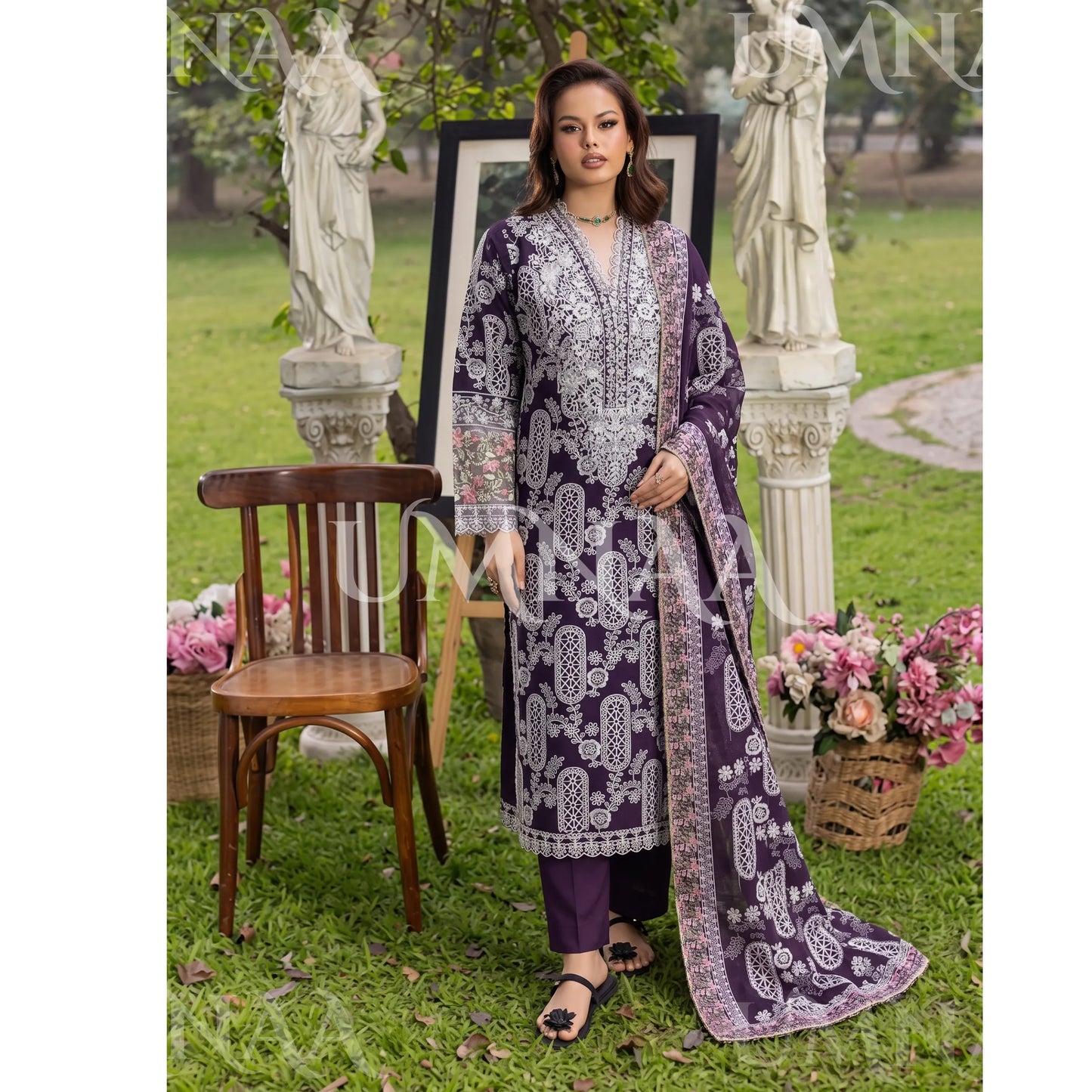 UA-250 Embroidered Cambric Cotton Collection by Umnaa