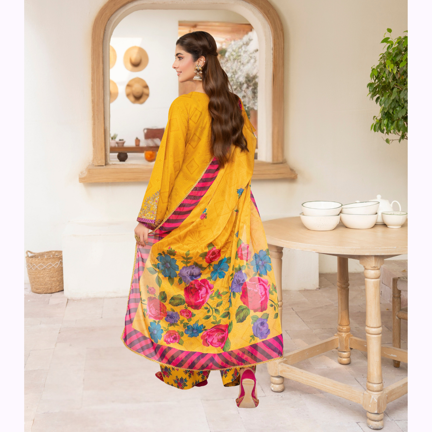 "Aina II" Embroidered Printed Lawn 3 Pc Collection by Karma Collection