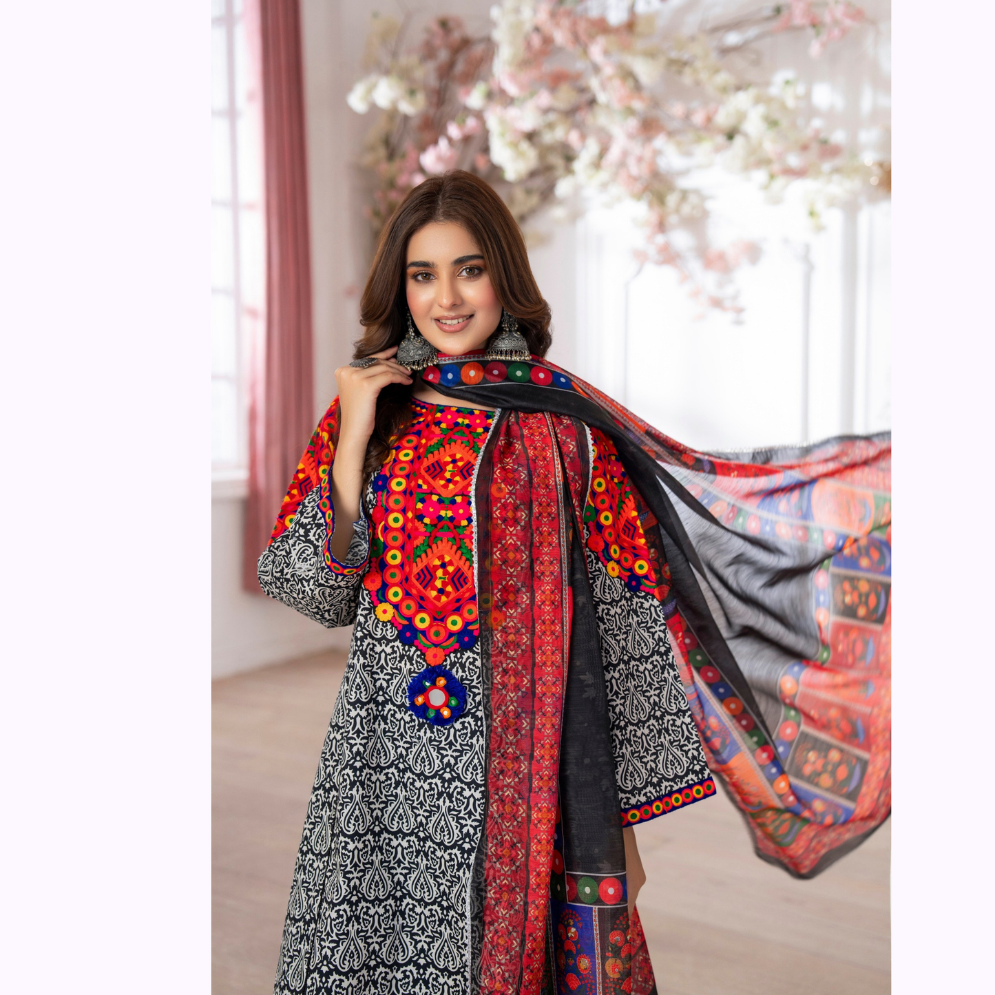 3 Pc Luxury Embroidered trendy Farshi Shalwar Collection | Eid Wear | karma collection
