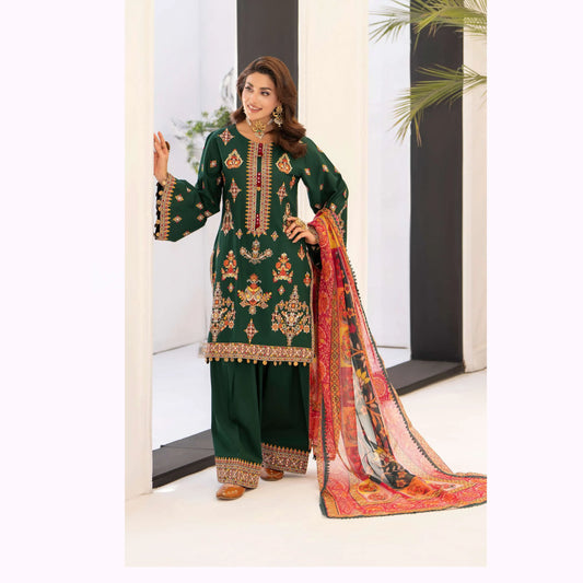 KC-1557 "Ferisha" Embroidered Festive Collection by Karma Collection