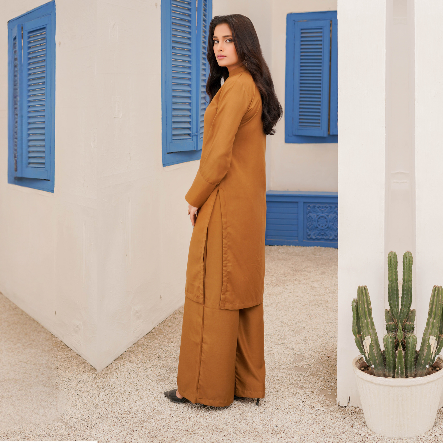 2 Piece Dhanak Pakistani Winter Co-Ords Set Ready to Wear Collection by Simrans | UMSIM6