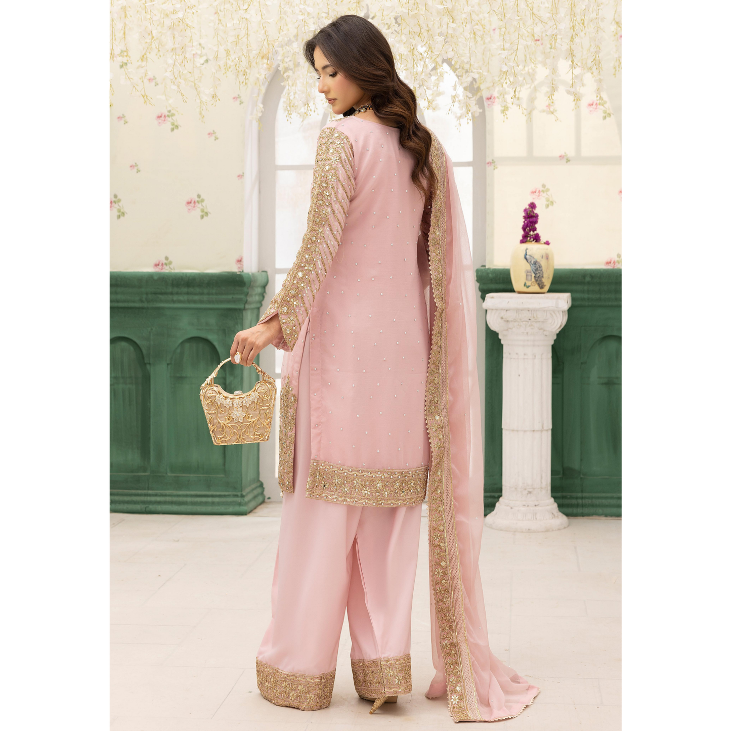 UMS-27 "NIDA LUX SHIFFON" Luxury Chiffon with Farshi Shalwar Collection | Ready to Wear | Simrans