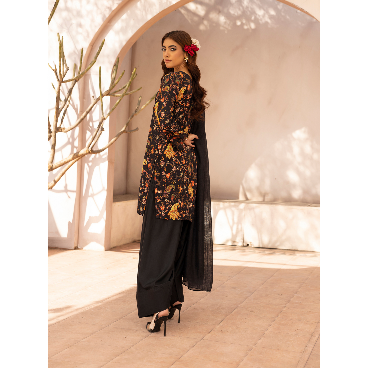 UMS-34 Mariyah Printed Linen 3 Pc Collection by Simrans asian clothes Casual Ready to Wear Pakistani dress