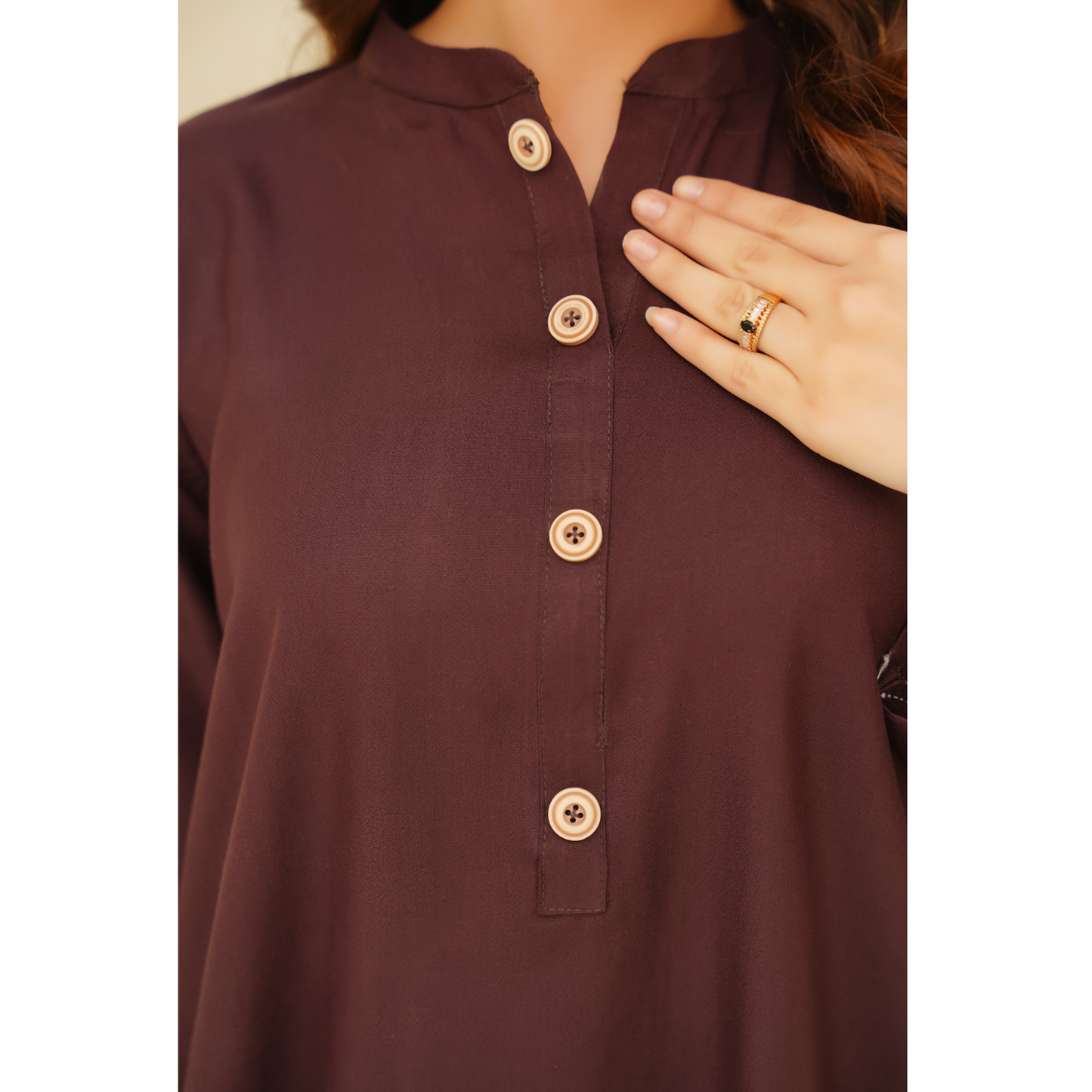 UA-129 Stylish Modest Dhanak Solid Co Ord Set by Umnaa