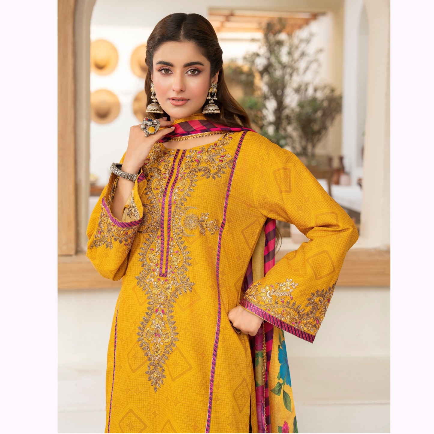 "Aina II" Embroidered Printed Lawn 3 Pc Collection by Karma Collection