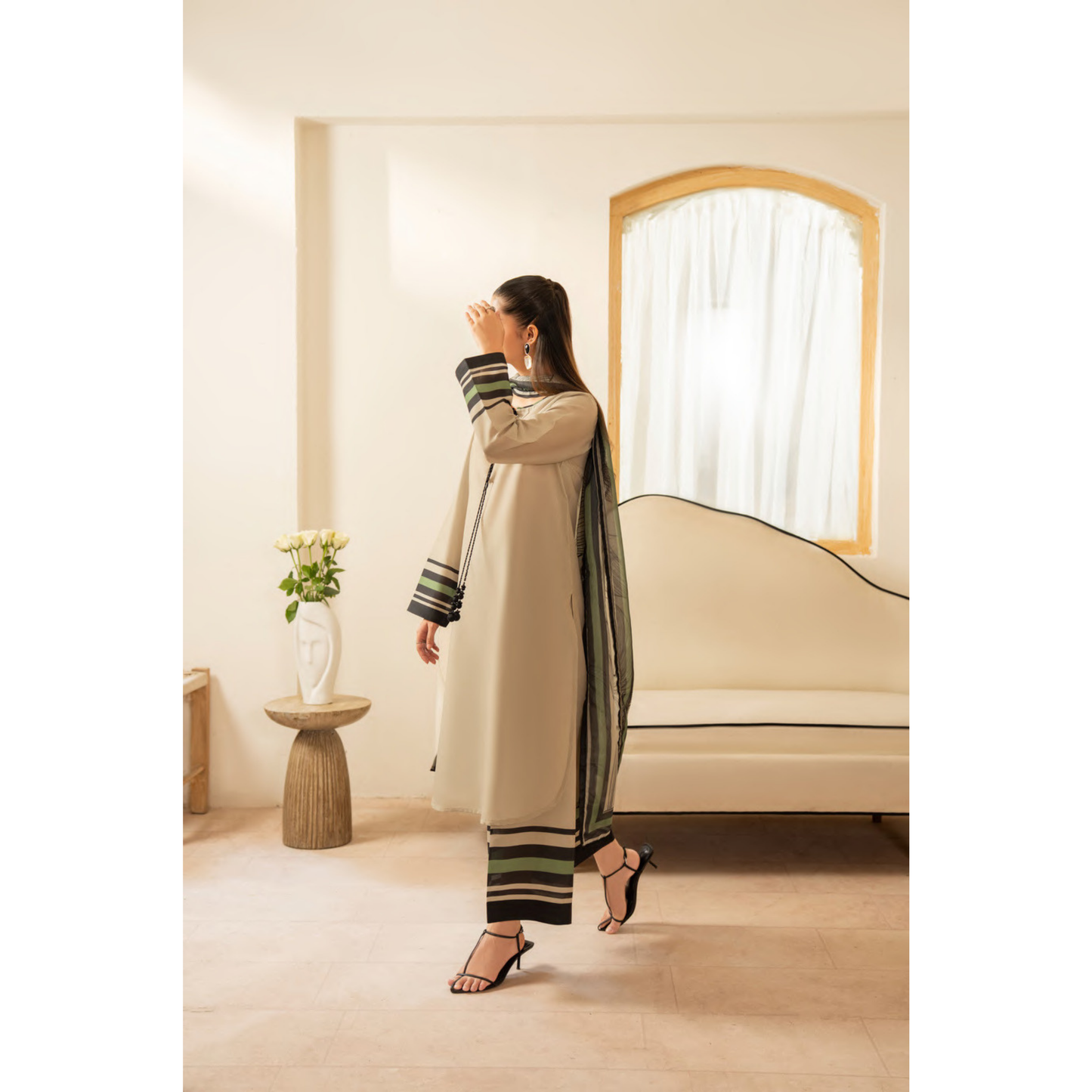 UCA-26 "Gul e Jana" Viscose Silk 3 Pc Collection by Casuallite