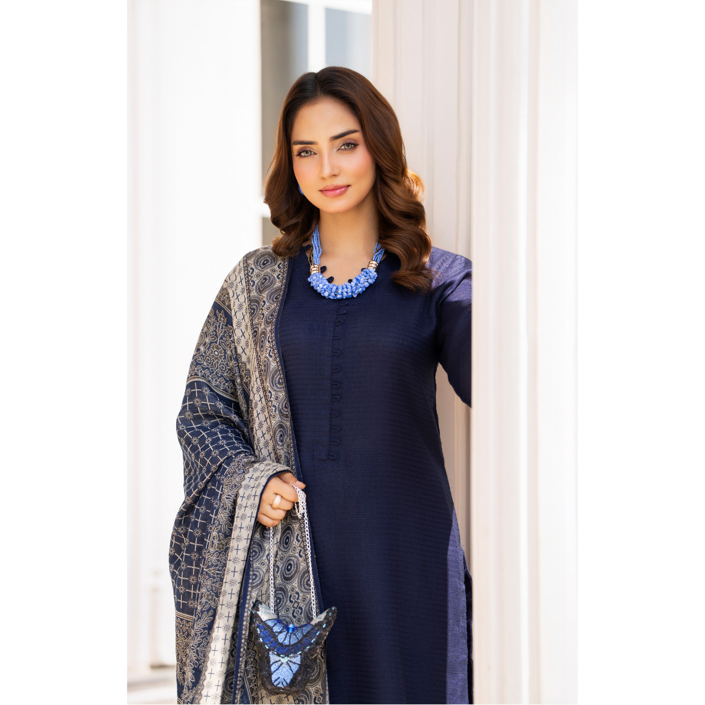 RA-23 Dhanak Dress with Kashmiri Wool Shawl 3 Pc Collection |Ready to Wear | Winter Collection | Raniya.h