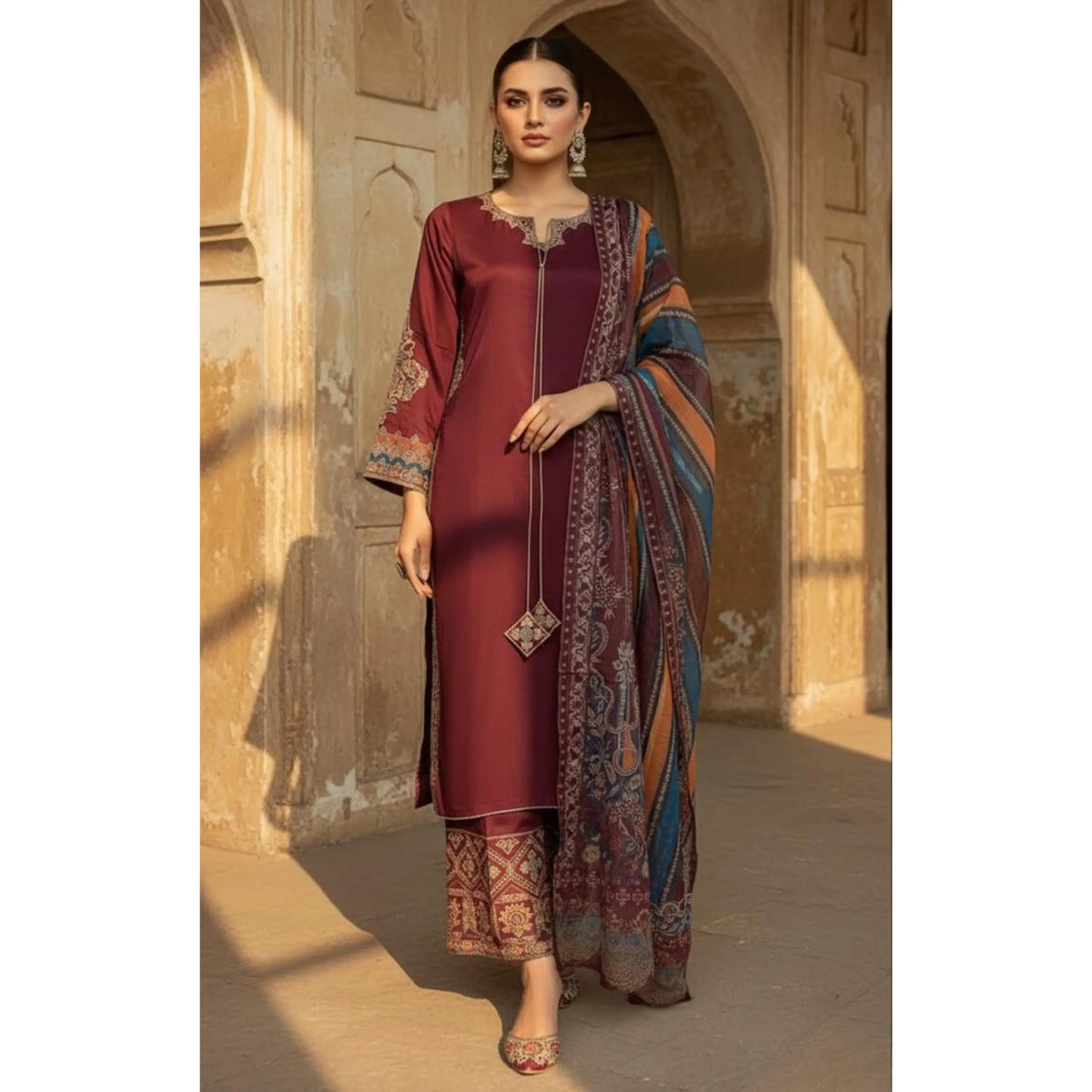 UA-178 Embroidered Cotton Festive Collection by Umnaa