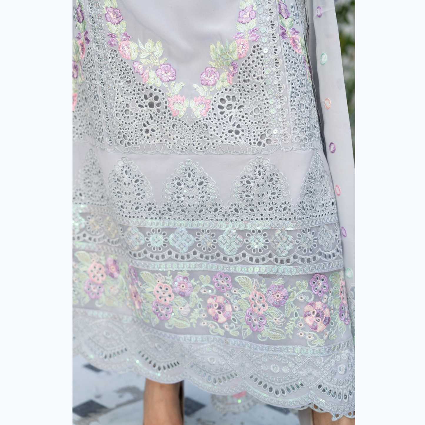 3 Piece Luxury Chiffon Ready to Wear Collection | karma Collection UMKC0901