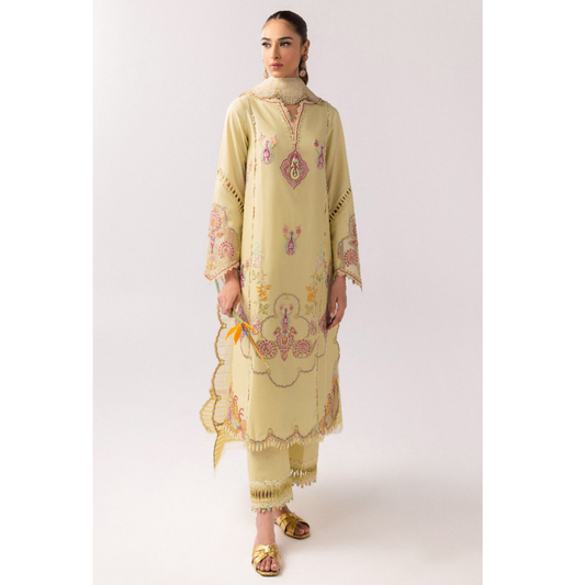 3 Pc Festive Embroidered Collection | Ready to Wear | Qalamkar