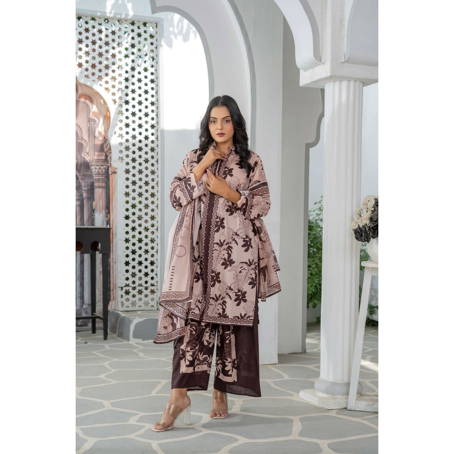 UMRZ-46 3 Pc Pakistani Printed Summer Lawn Collection by Rangz