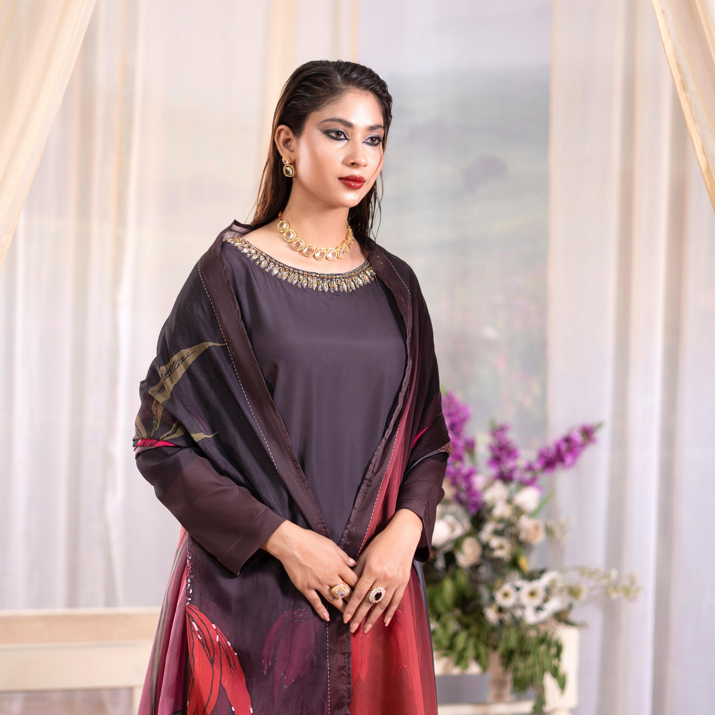 RA-20 3 Pc Printed Silk Collection |Ready to Wear | Raniya.h