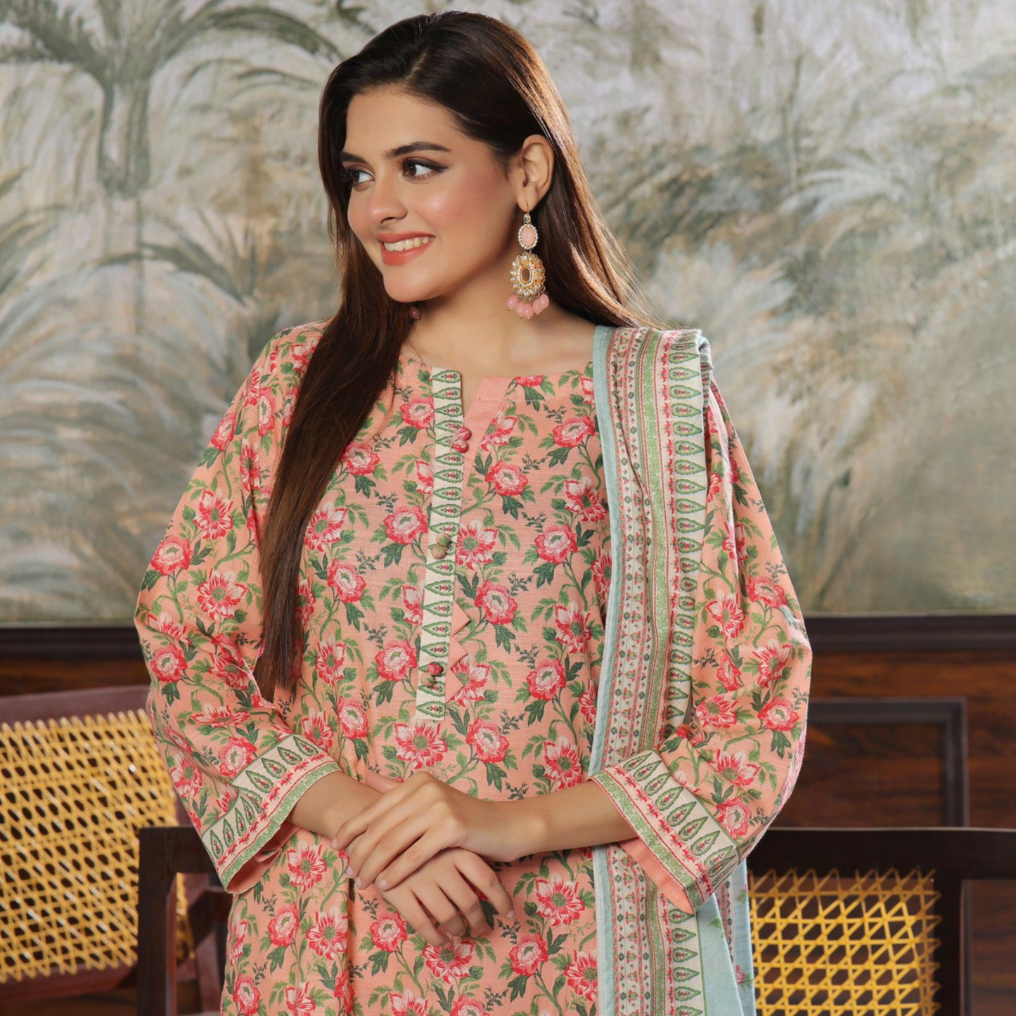 USN-15 Printed Khaddar 3 Pc Collection Set by Saphron