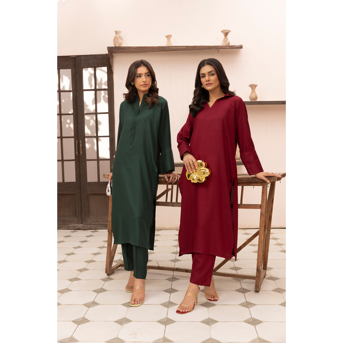 UMS-38 Lira by Simrans Dhanak Solid Co Ord Set