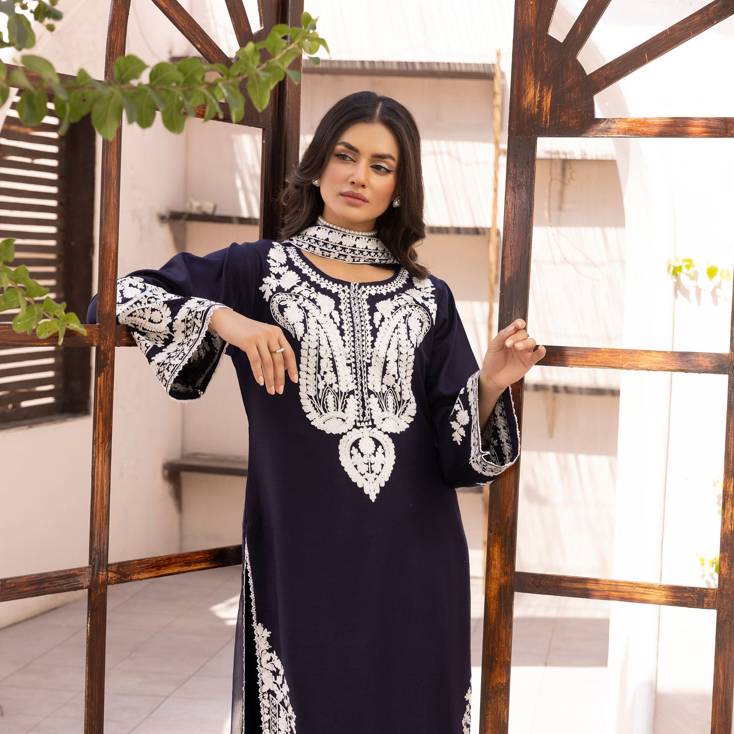 UMS-40 Almila by Simrans Dhanak Embroidered 3 Pc Collection Asian Clothes | Modest Wear