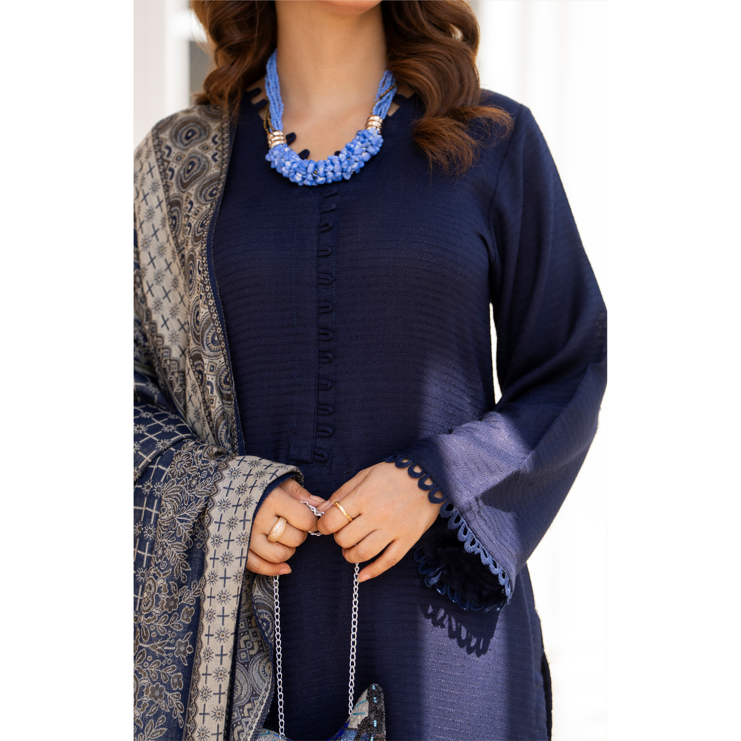 RA-23 Dhanak Dress with Kashmiri Wool Shawl 3 Pc Collection |Ready to Wear | Winter Collection | Raniya.h