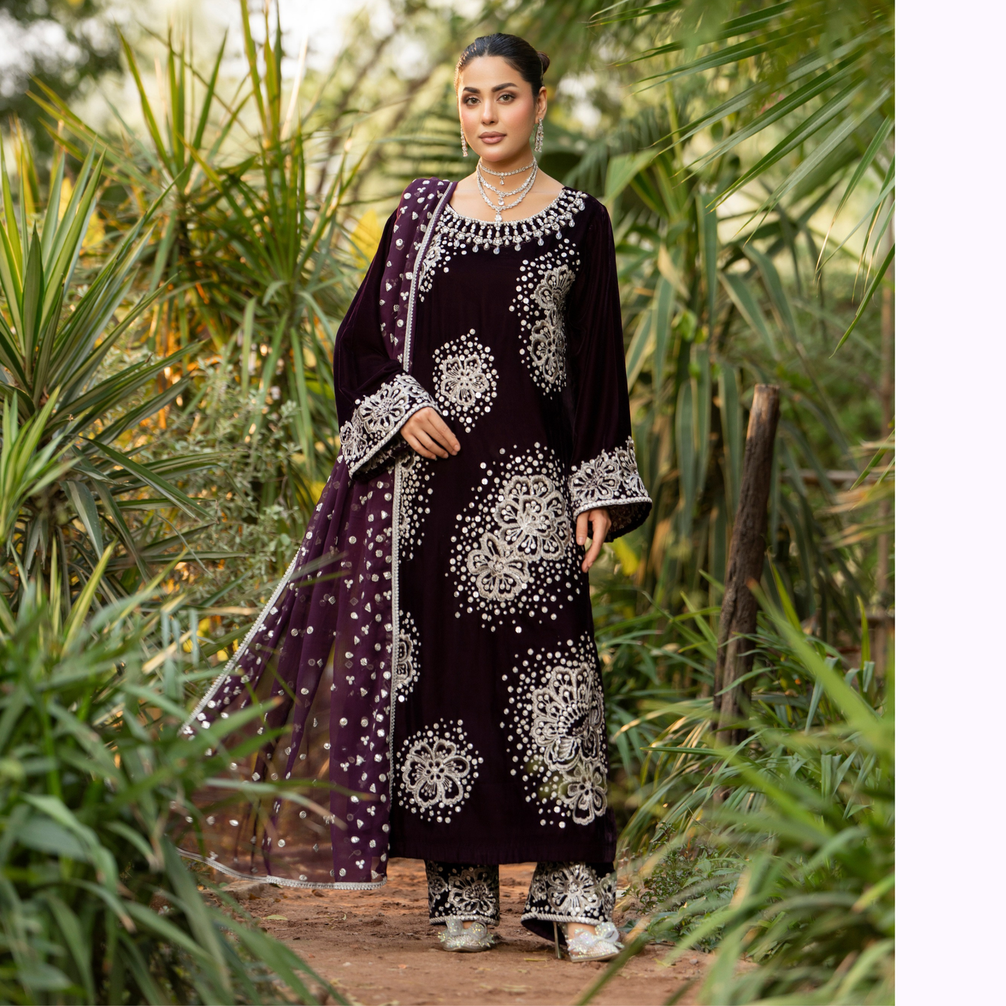 F-491 "Sehar" Embroidered Velvet Collection by Karma Collection