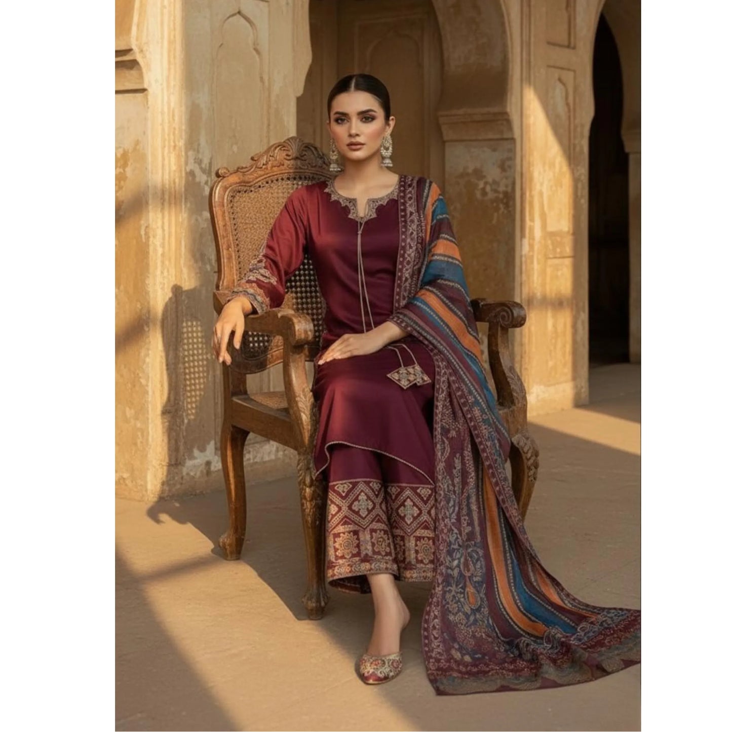 UA-178 Embroidered Viscose Festive Collection by Umnaa