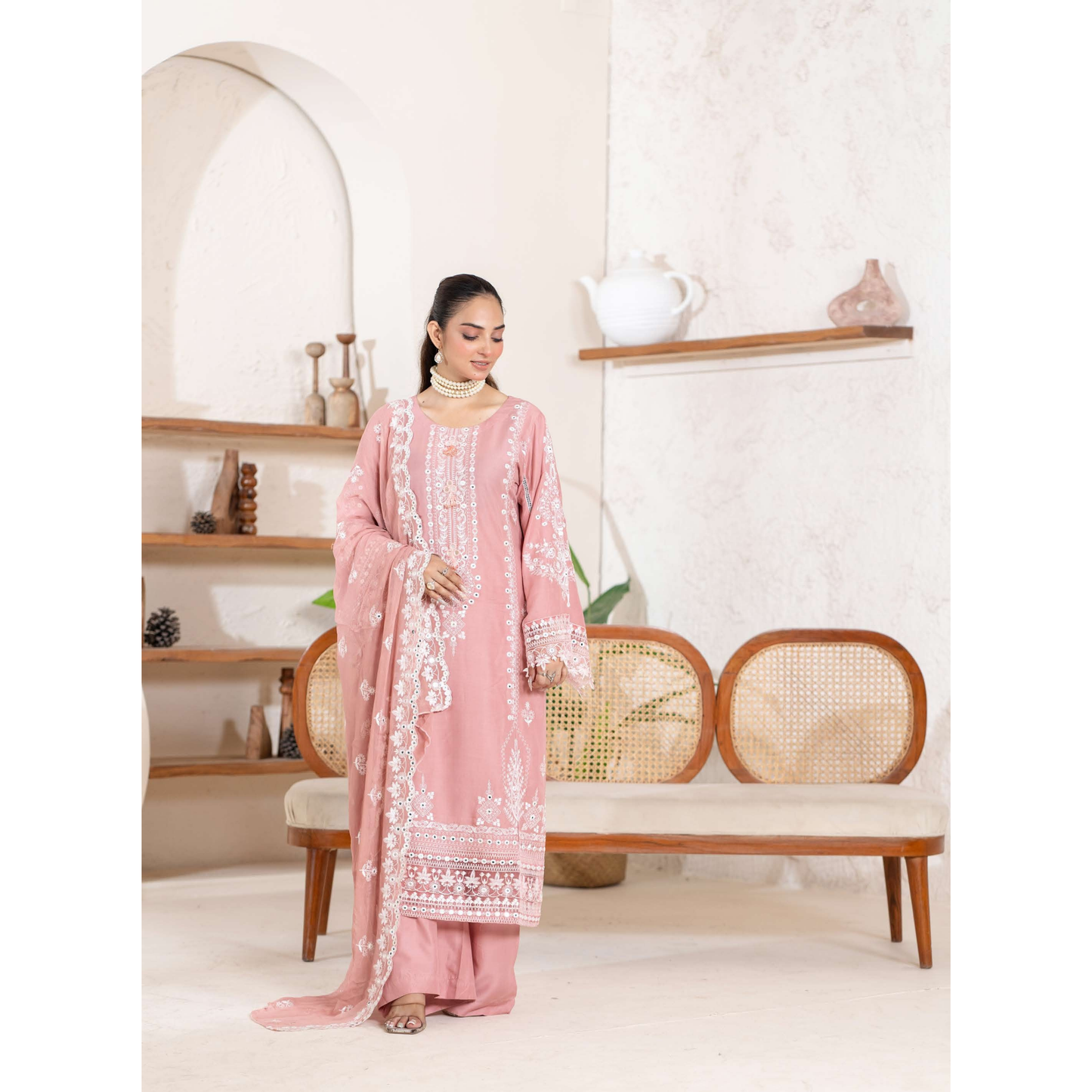 UMRZ-52 "Edenrobe LUX " Embroidered Linen Collection By Rangz