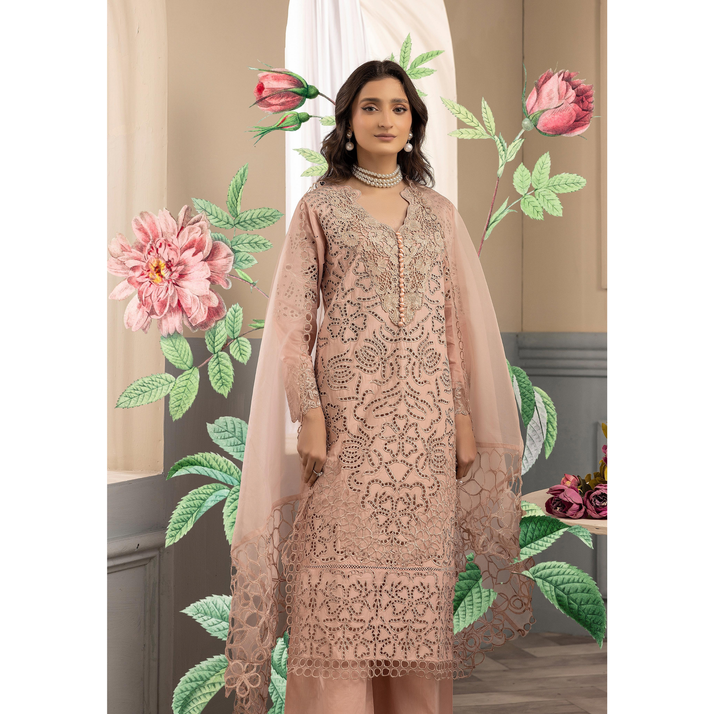 UMS-20 Embroidered Chikankari Lawn Collection | Ready to Wear | Simrans