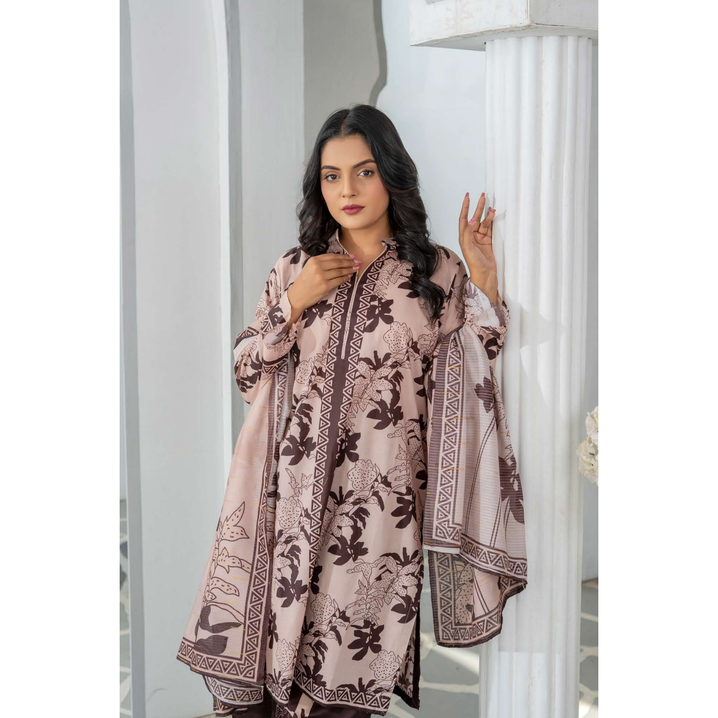 UMRZ-46 3 Pc Pakistani Printed Summer Lawn Collection by Rangz