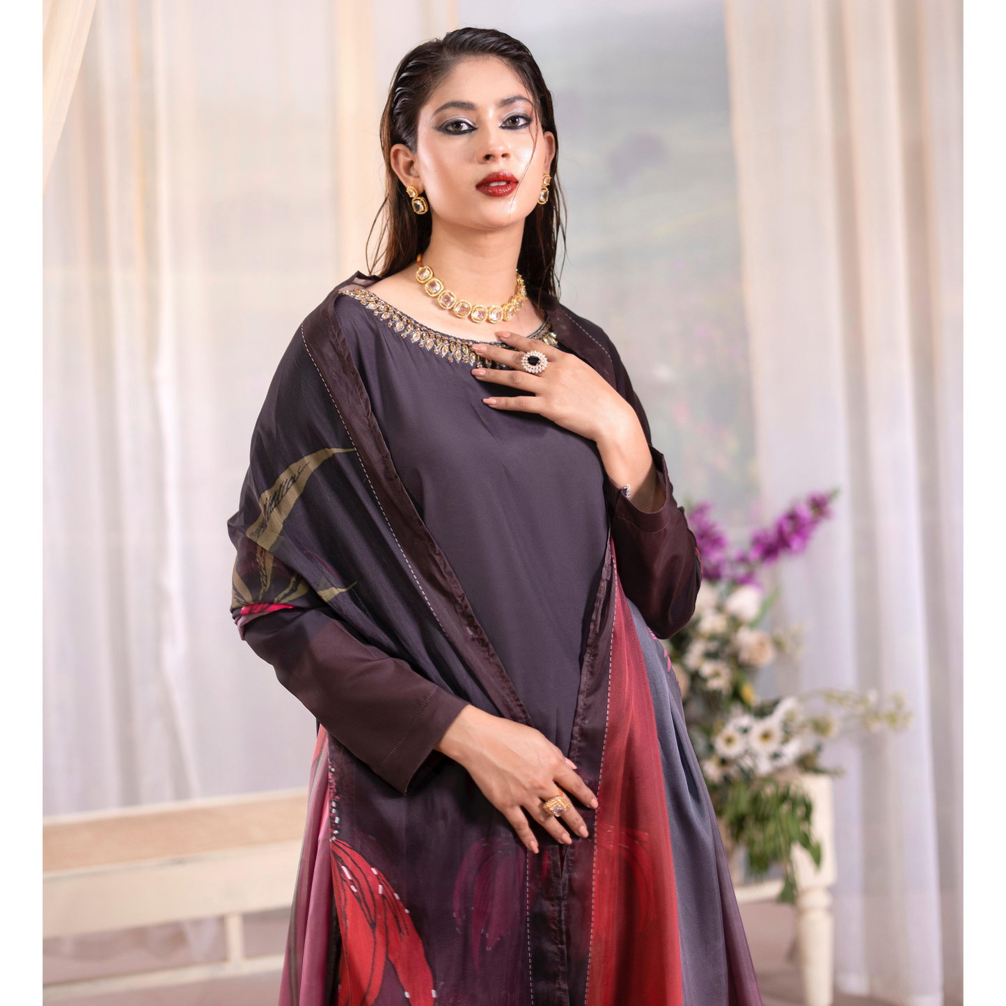 RA-20 3 Pc Printed Silk Collection |Ready to Wear | Raniya.h