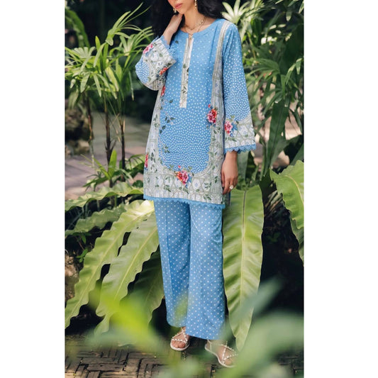 USN-20 Printed Lawn 2 Piece Co-Ord Set for Women | Soft Summer Casual Wear by Saphron