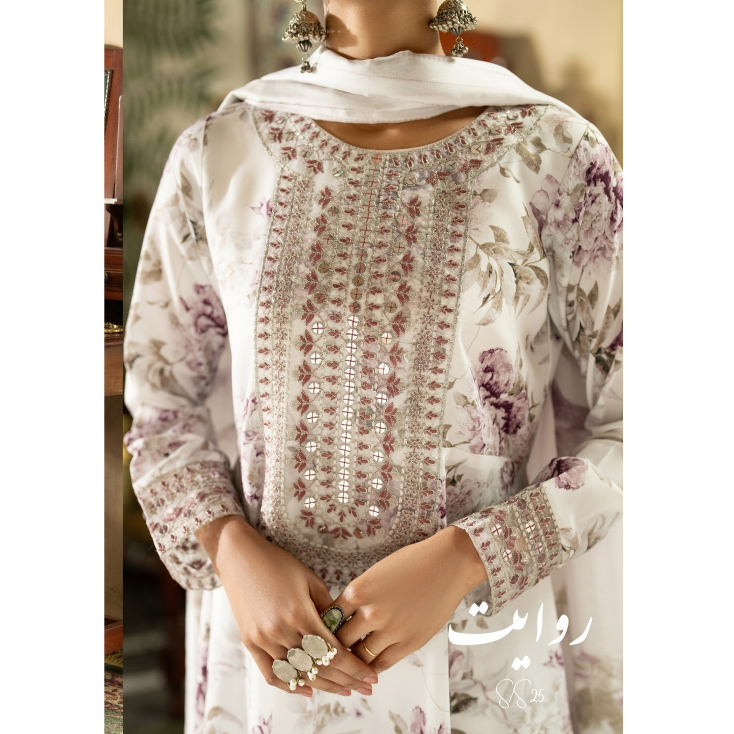 Luxury Embroidered Printed Cotton Silk Collection | Ready to Esra | Esra fashion