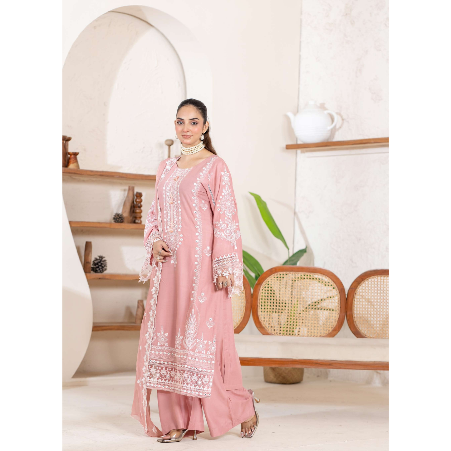 UMRZ-52 "Edenrobe LUX " Embroidered Linen Collection By Rangz
