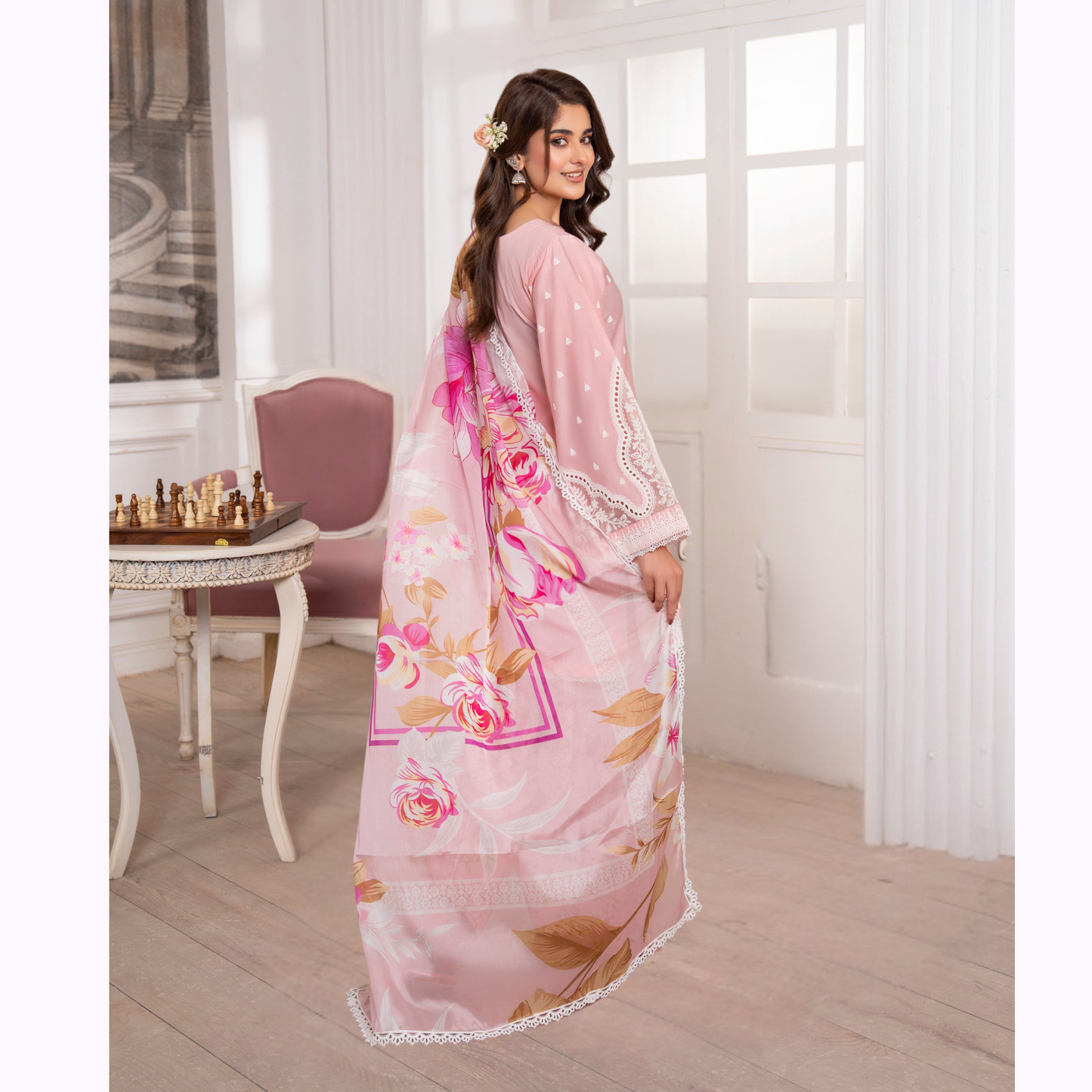 3 Pc Luxury Embroidered trendy Farshi Shalwar Collection | Eid Wear | karma collection