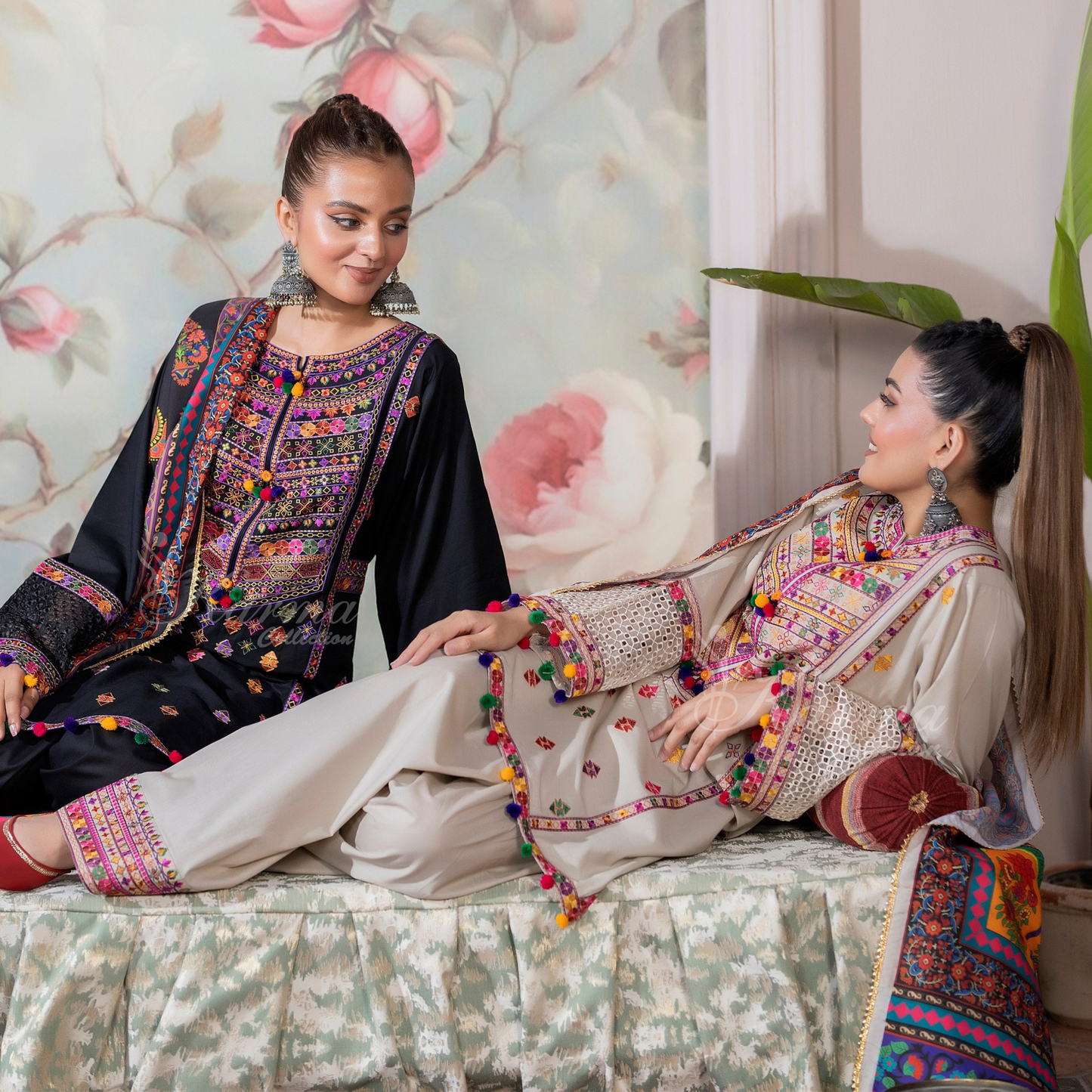 KC-1454 Trendy farshi Shalwar Embroidered Cotton Collection Ready to Wear 3 Pc - Karma Collection