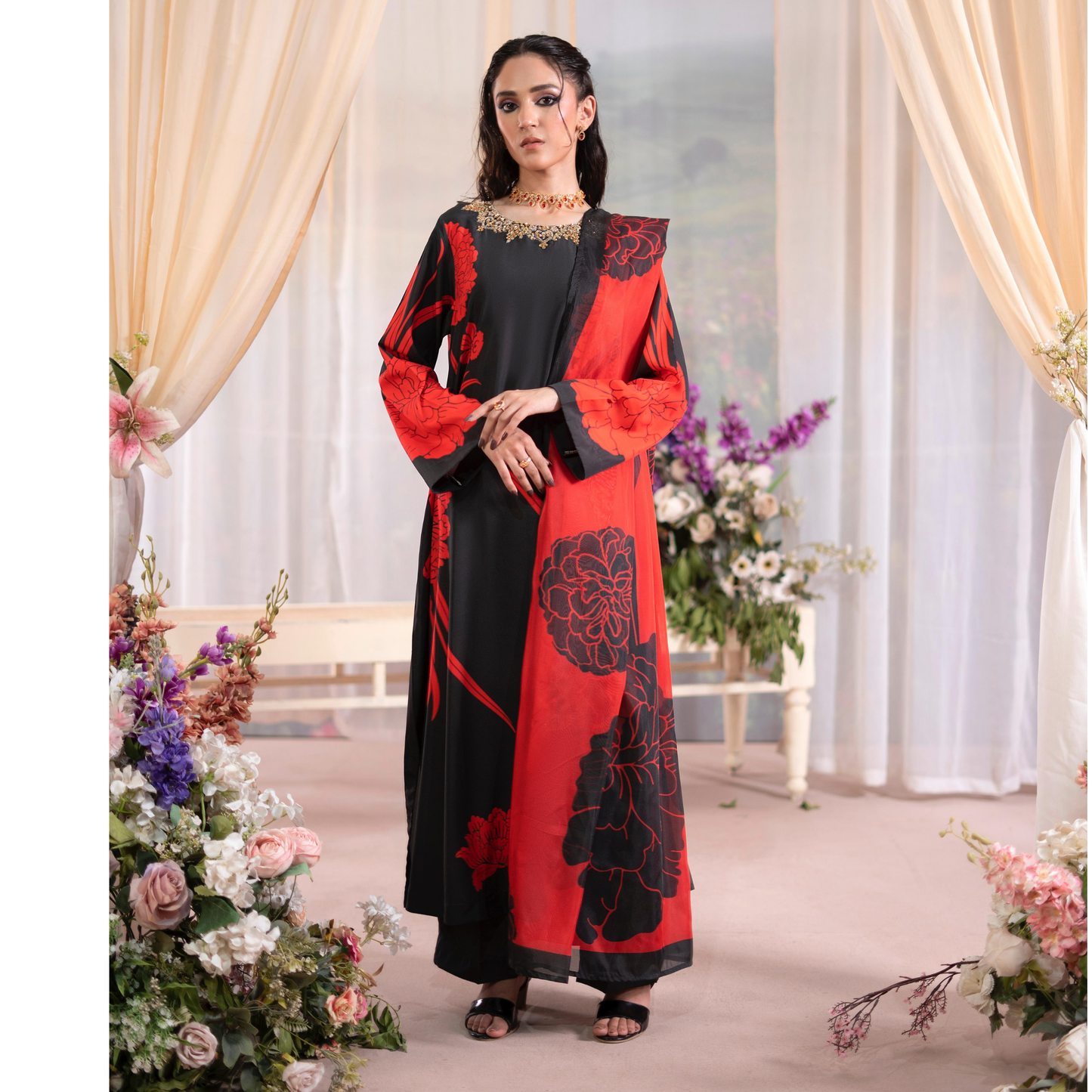 RA-20 3 Pc Printed Silk Collection |Ready to Wear | Raniya.h