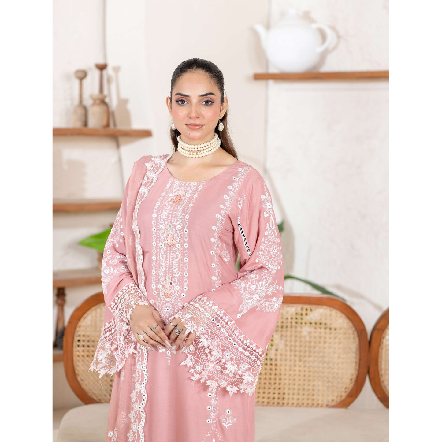 UMRZ-52 "Edenrobe LUX " Embroidered Linen Collection By Rangz