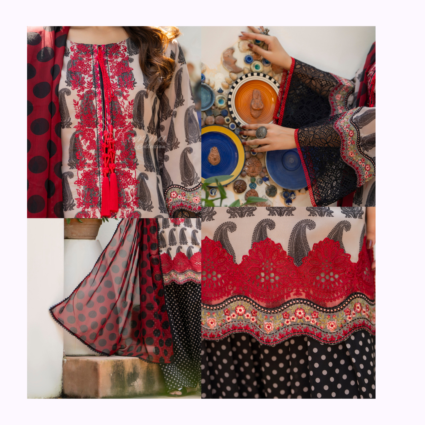 "Khumaar" Embroidered Georgette Collection by karma Collection Asian Wear Pakistani Dresses