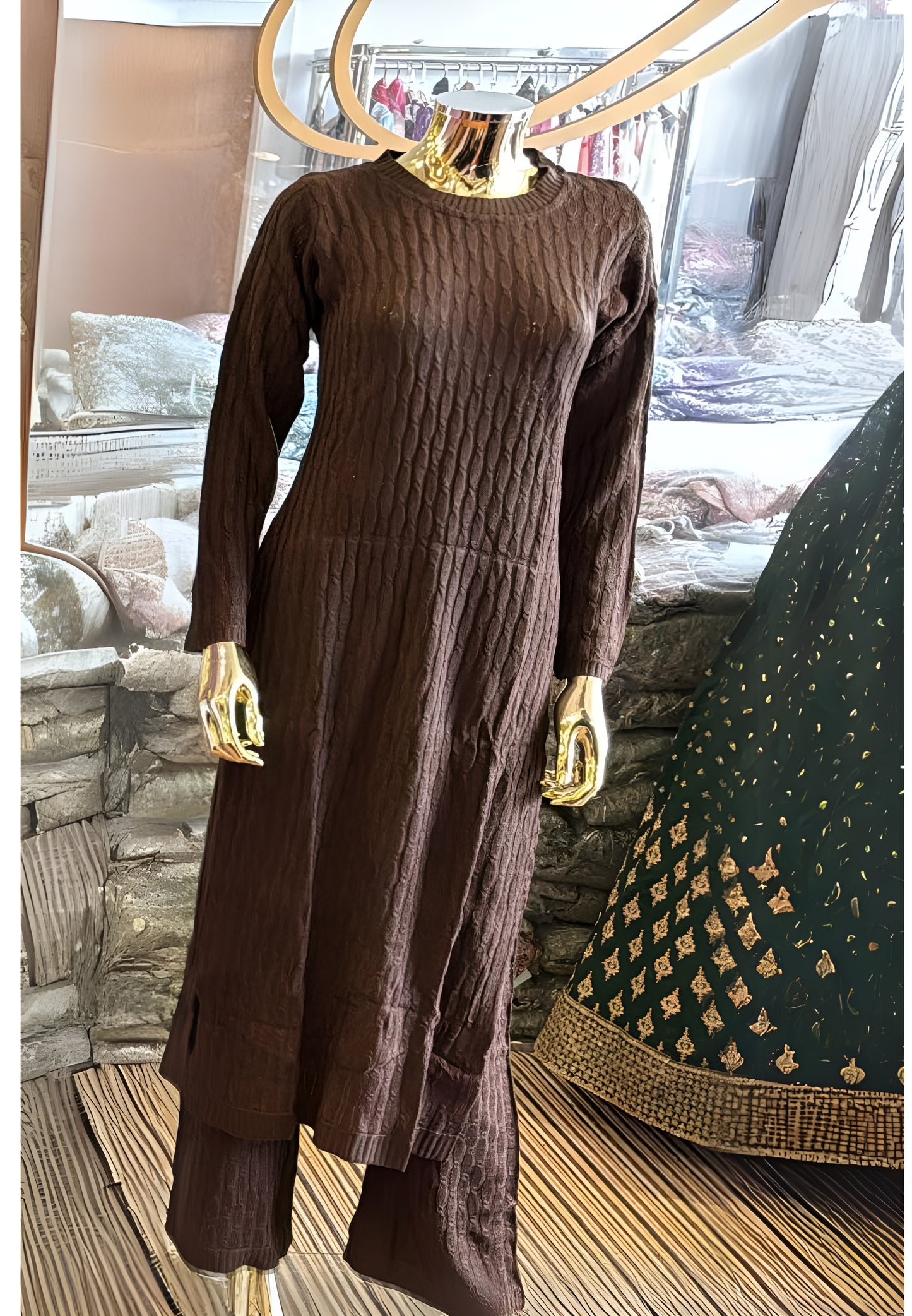 Long Length Knit Co-Ord 2 Piece Set | UMNAA