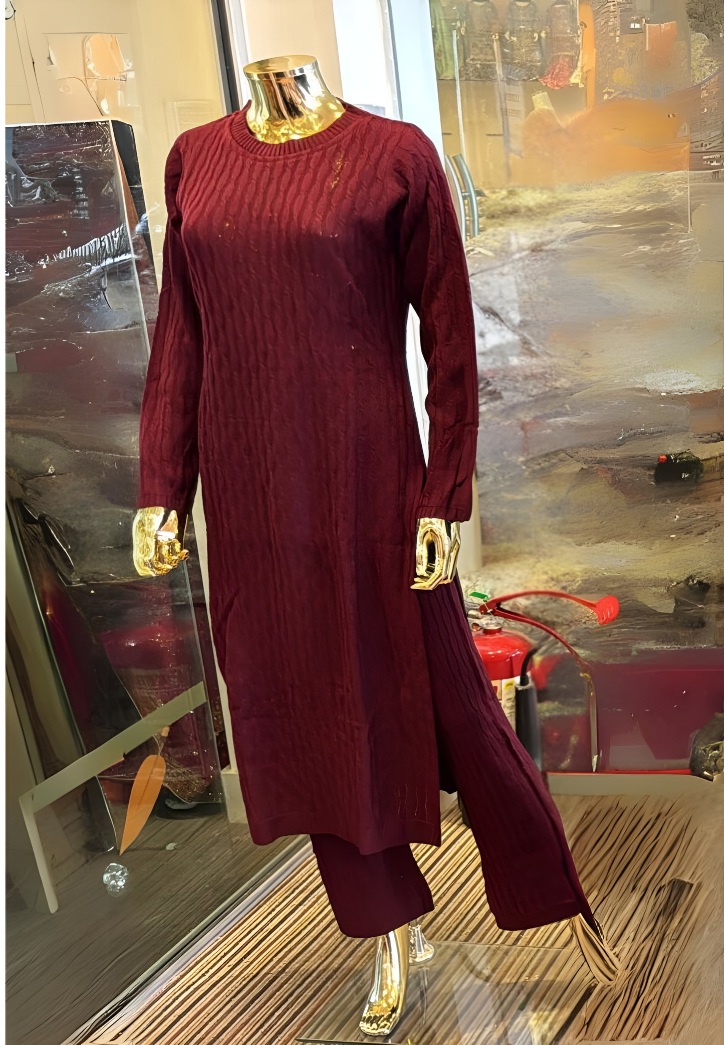 Long Length Knit Co-Ord 2 Piece Set | UMNAA