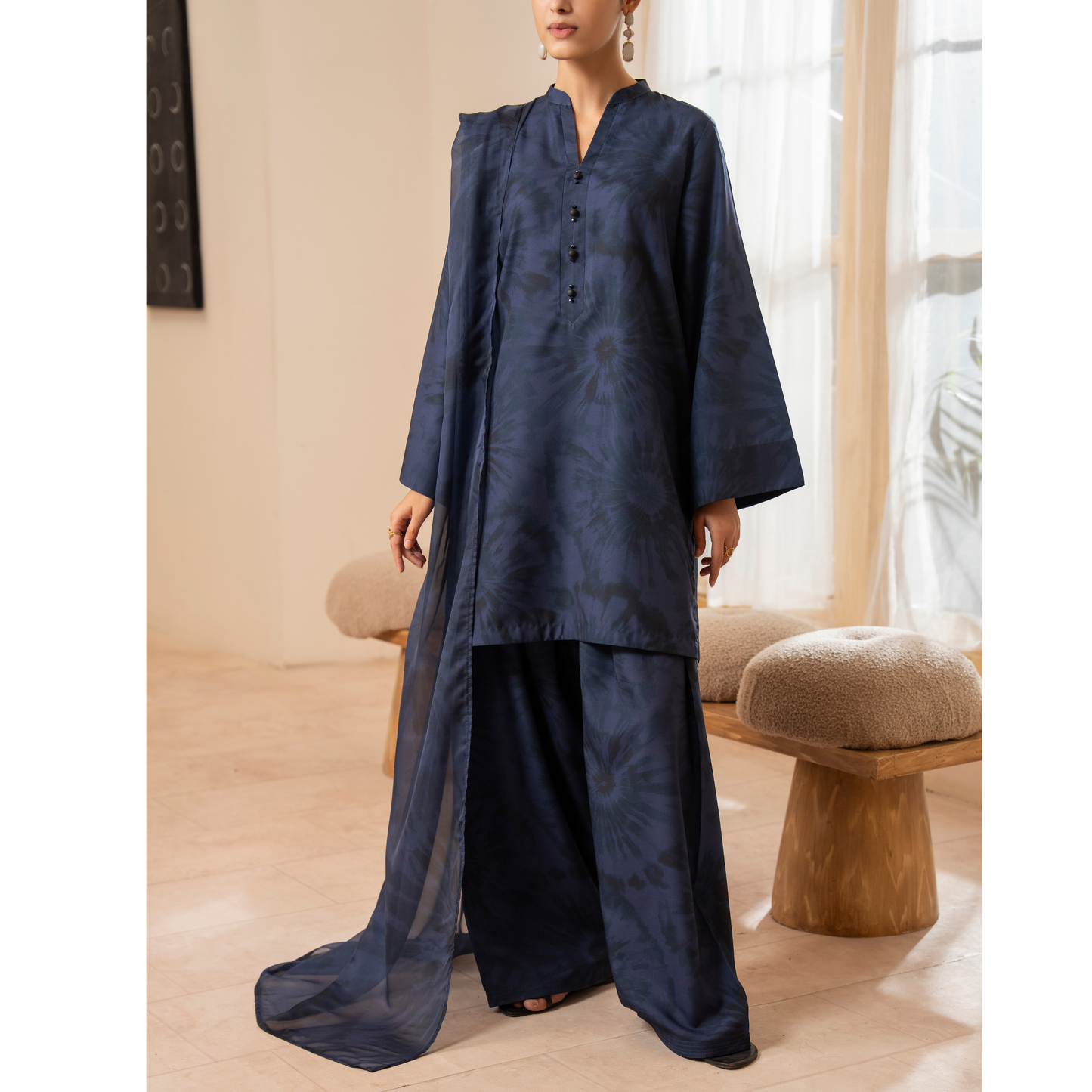 UCA-25 "Janaan" Viscose Silk 3 Pc Collection by Casuallite